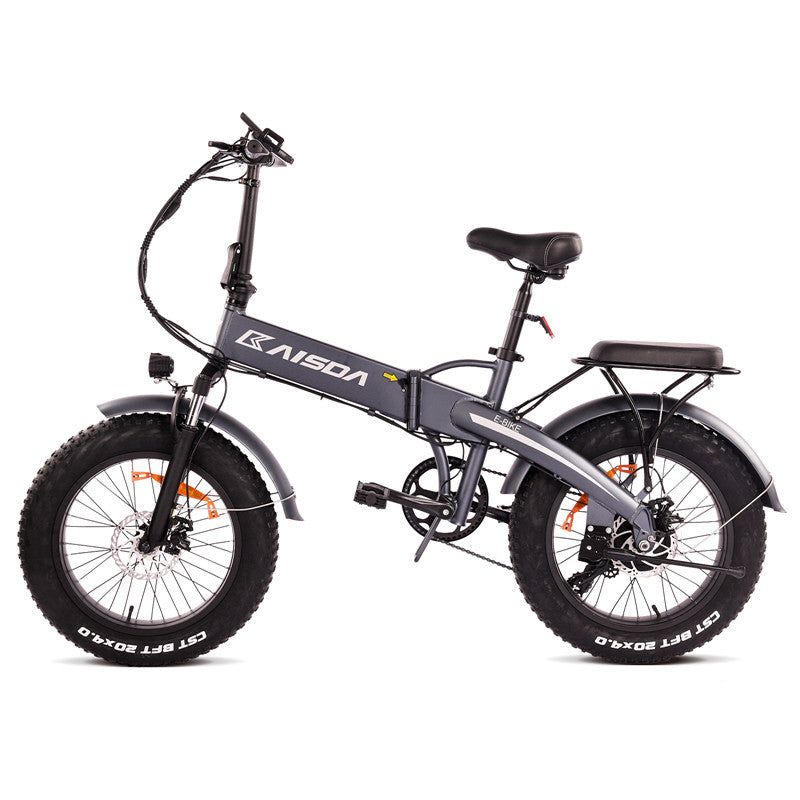 KAISDA K2 20 Inch Folding Electric Bicycle 48V 500W Super Bright Headlights Electric Bicycle 4 Inch Wide Tire with LCD Instrument + Aluminum Pedals
