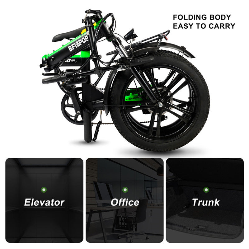 BFISPORT EB20-2F E-Bike 250W Fat Tire Mountain Bike 36V / 6.4A Foldable Ebike