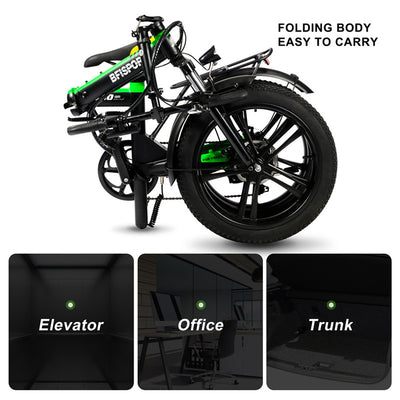 BFISPORT EB20-2F E-Bike 250W Fat Tire Mountain Bike 36V / 6.4A Foldable Ebike