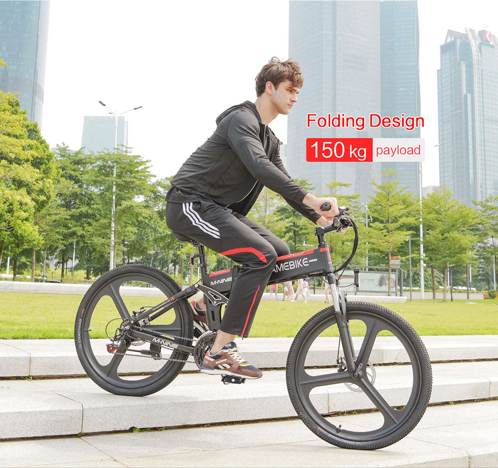 EU Stock Samebike LO26 Moped Electric Bike 350W Smart Folding Bike E-bike