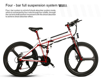 EU Stock Samebike LO26 Moped Electric Bike 350W Smart Folding Bike E-bike