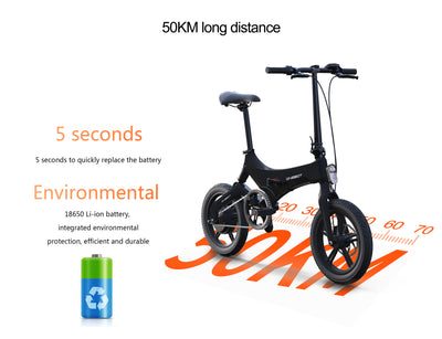 Onebot S6 16 Zoll Elektrofahrrad 10AH Electric Ebike Moped E-Bike Power Assist Bicycle 250W 25km/h load 100kg für pendeln