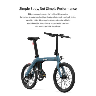 FIIDO D11 Folding Electric Bike 20 Inche 250W11.6Ah Shifting Version City E-bike