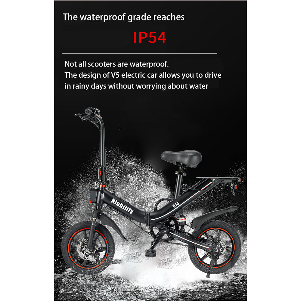 Niubility B14 Folding Electric Bike 14" 400W 15Ah City Bicycle Top Speed 25KM/H, 2Color