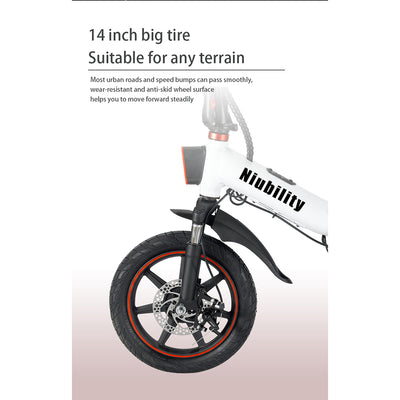 Niubility B14 Folding Electric Bike 14" 400W 15Ah City Bicycle Top Speed 25KM/H, 2Color