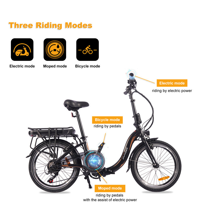 FAFREES 20F054 Folding Electric Bike, 20 Inch Electric Bicycle,250W 36V 10AH City E-Bike 25KM/H