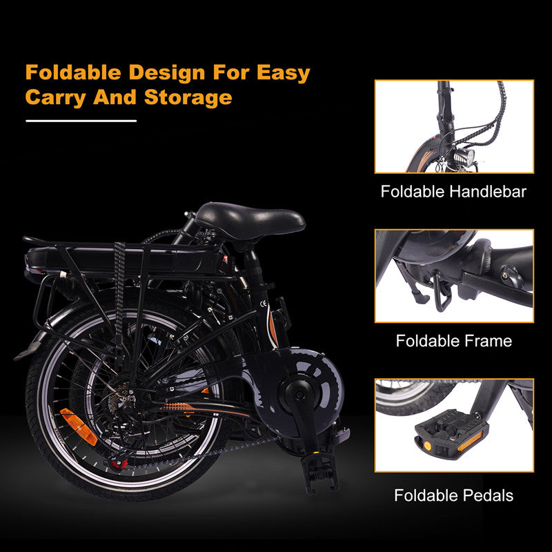 FAFREES 20F054 Folding Electric Bike, 20 Inch Electric Bicycle,250W 36V 10AH City E-Bike 25KM/H