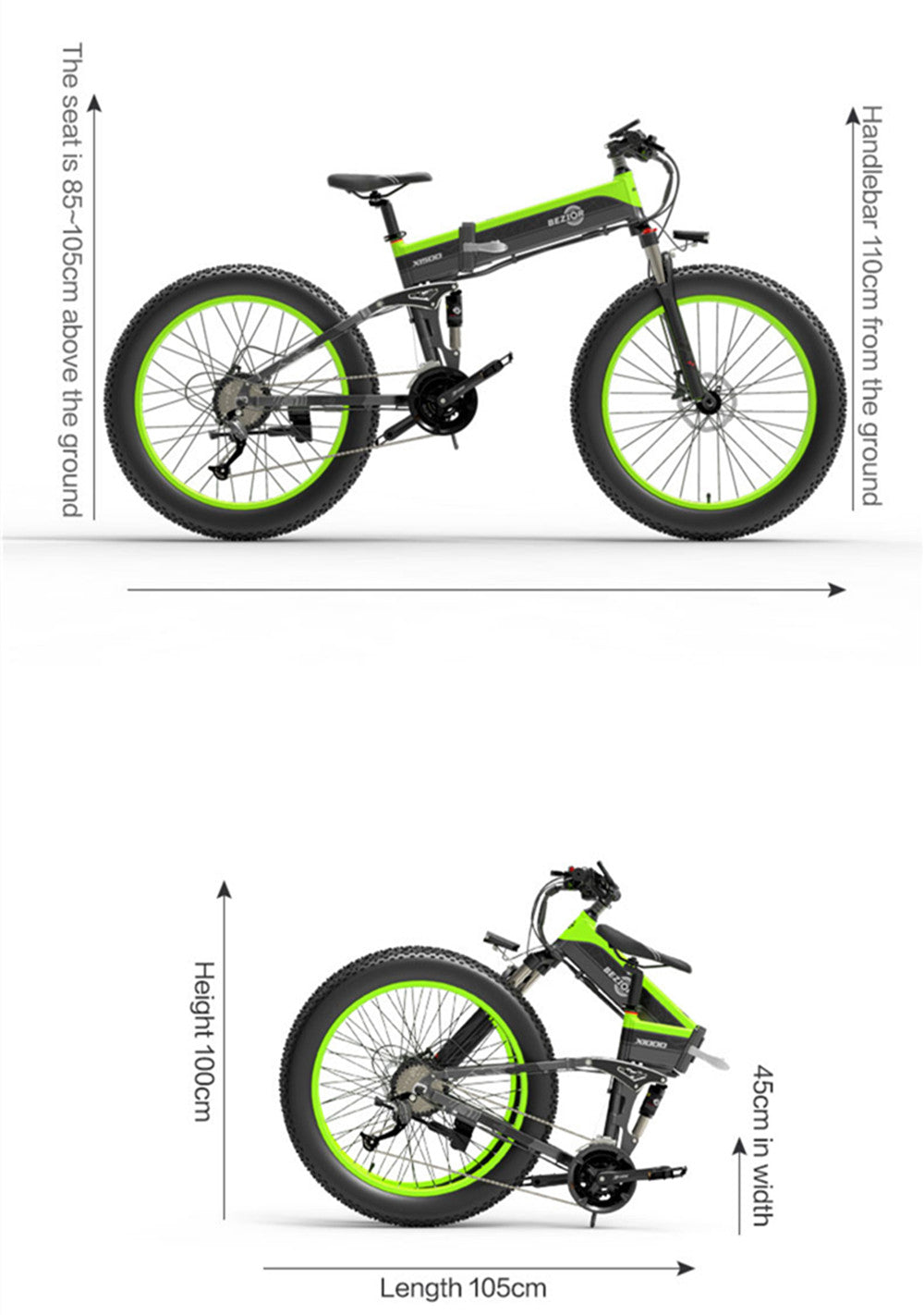 BEZIORX1500 1500W 26 Zoll Klapp Elektrische Fahrrad 48V 12,8 AH Power Assist Elektrische Fahrrad E-Bike 100km SnowBike MTB Fett Reifen ebike 40 KM/h