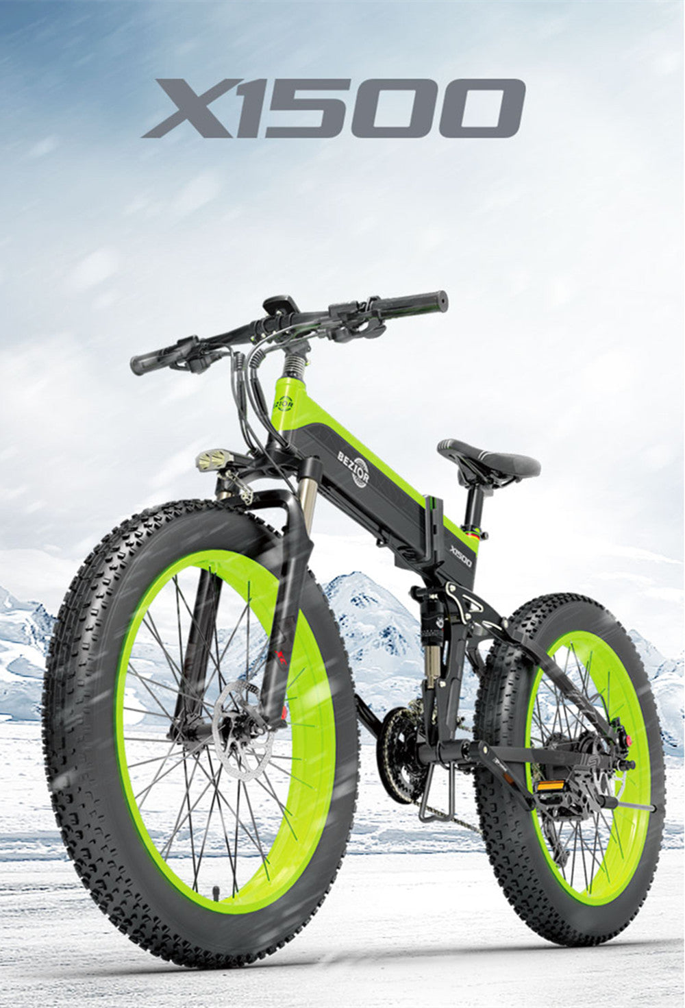 BEZIORX1500 1500W 26 Zoll Klapp Elektrische Fahrrad 48V 12,8 AH Power Assist Elektrische Fahrrad E-Bike 100km SnowBike MTB Fett Reifen ebike 40 KM/h